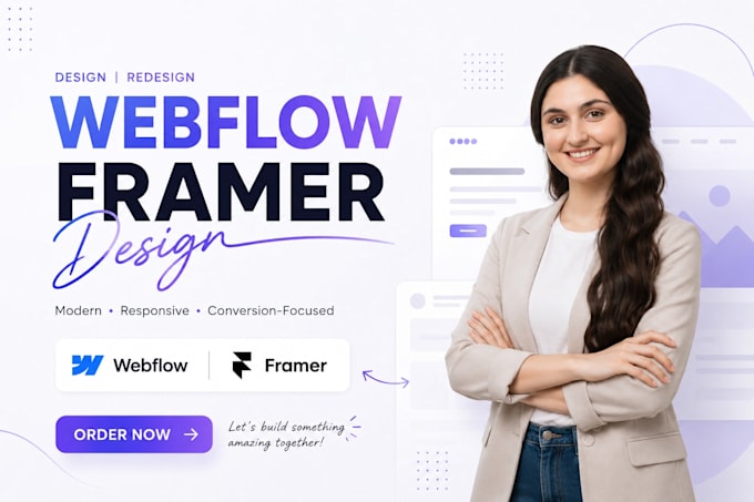 design, develop webflow framer website framer developer