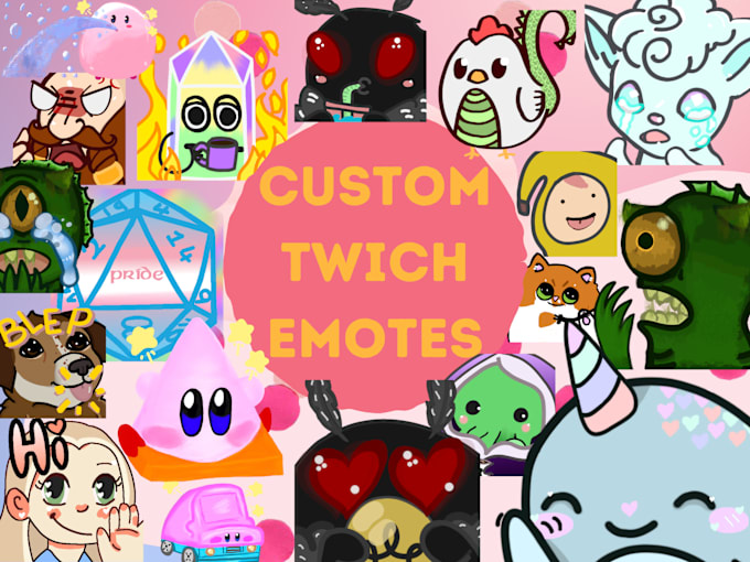 Draw soft pastel custom emotes twitch by Rowenripley | Fiverr