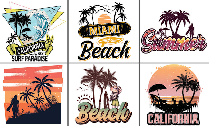 do beach summer t shirt design