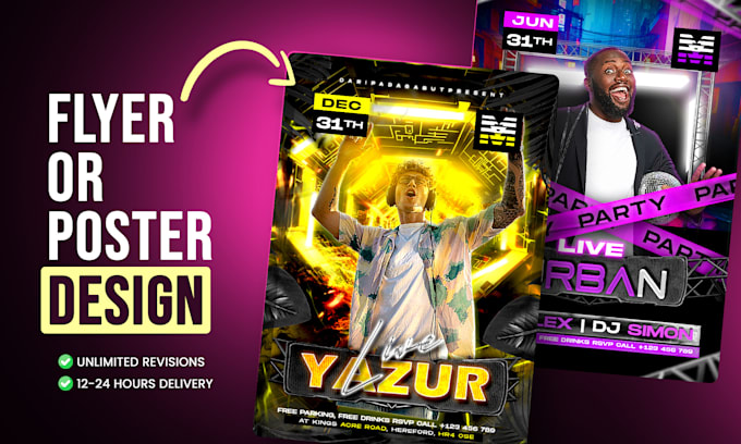 design creative flyer or poster for online marketing