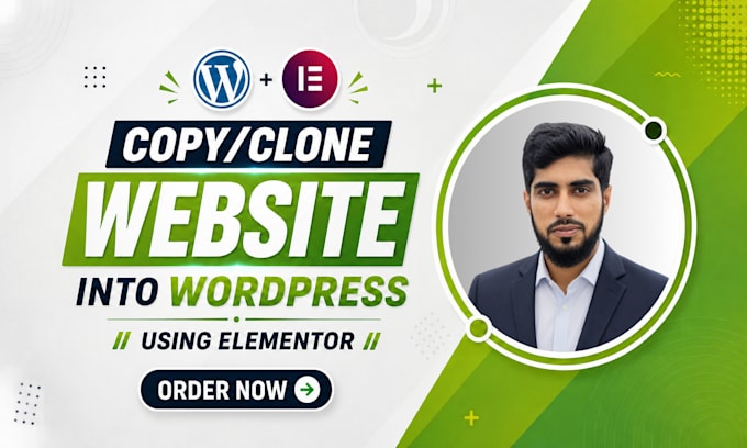 copy clone any website or ai website to wordpress using elementor