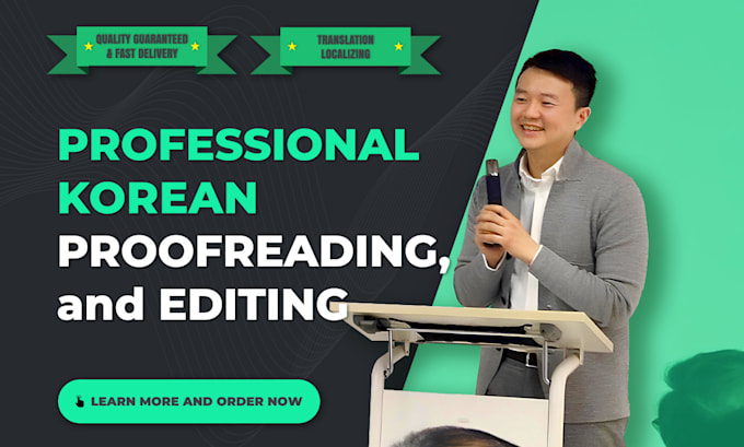 proofread and edit in korean manually