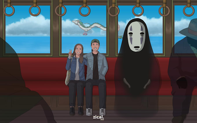 Draw you in anime studio ghibli style by Zical_17 | Fiverr