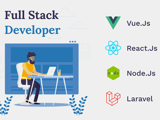 do web app development with PHP laravel, vue js or react js
