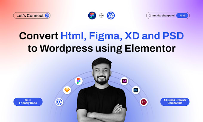 convert html, PSD, xd, figma to wordpress using elementor or elementor pro