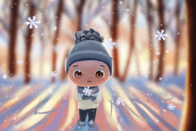 paint cute children book illustrations