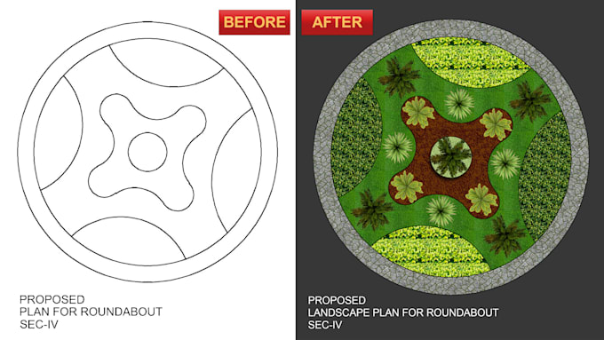 render parks and green area layouts