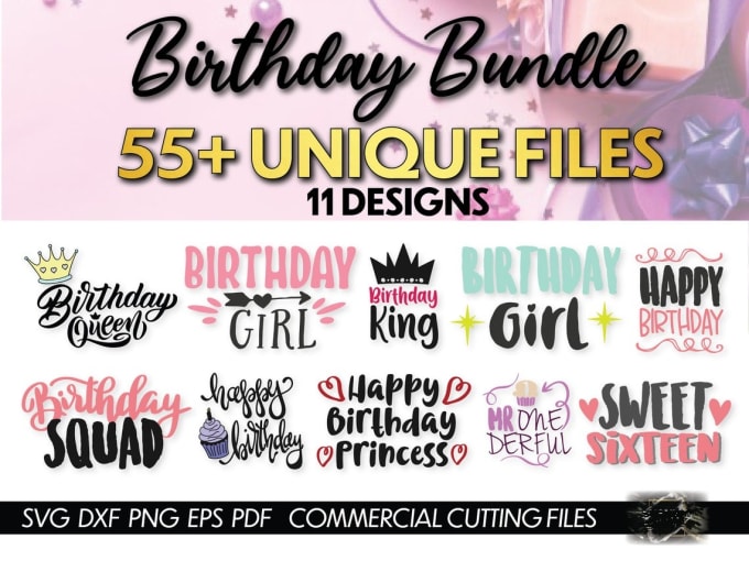 Download Give U Birthday Svg Bundle For Etsy And Pod By W Idad Fiverr