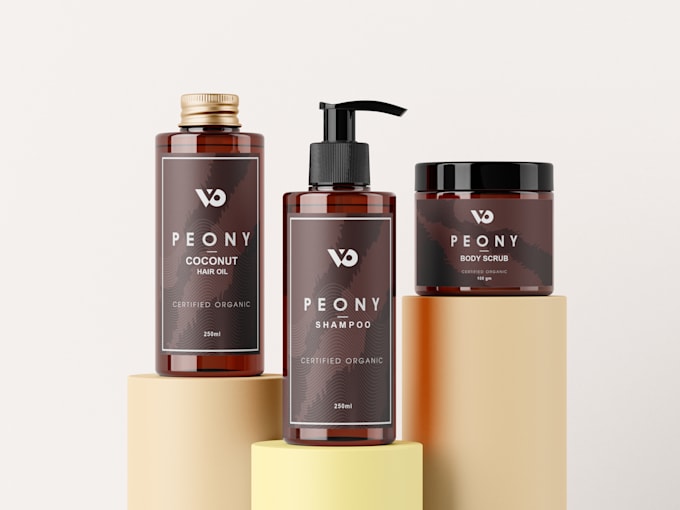 design premium packaging labels for hair care and skin care products