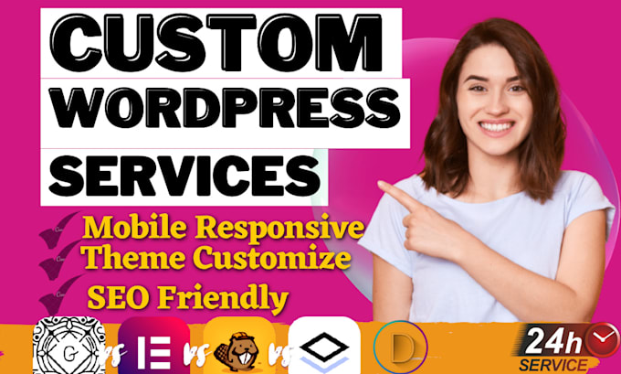 customize wordpress, fix themes design issues, build custom wordpress website