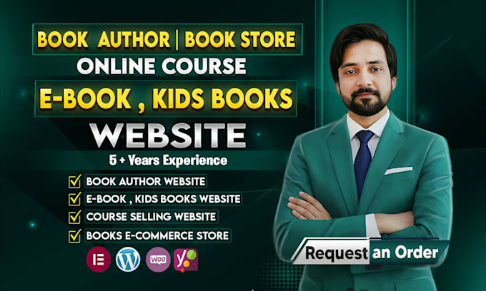 design book author website, ebooks website, course website, ebook landing page