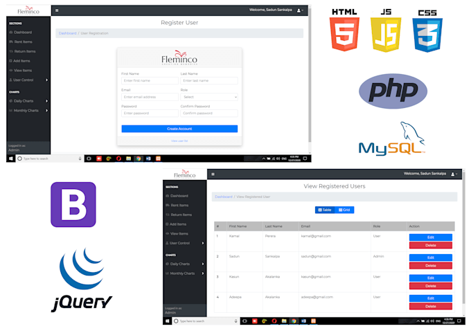 Design a responsive website with html, css, javascript, php, mysql by ...