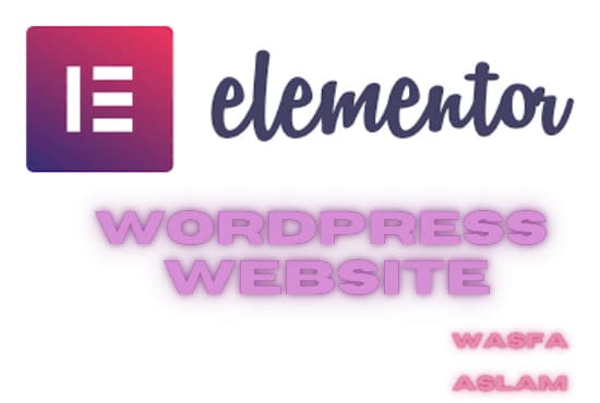 design wordpress website using elementor pro