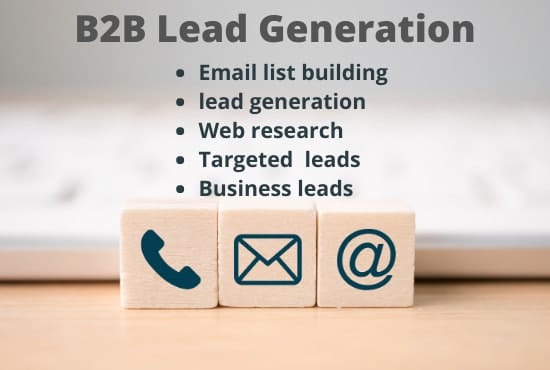 do b2b lead generation ,email list building and web research