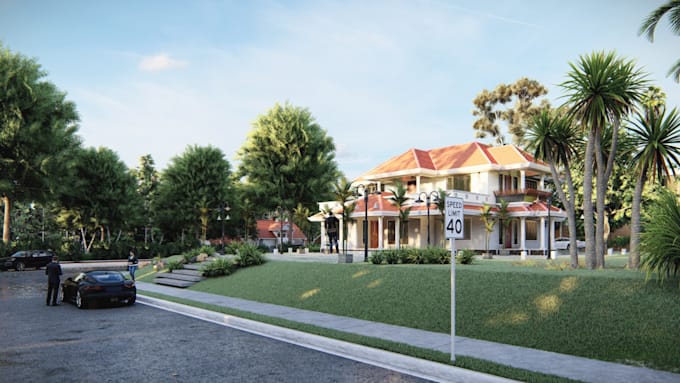 architectural 3d, interior, render, landscape, garden design