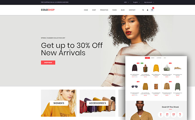 design a fashion beauty ecommerce wordpress website