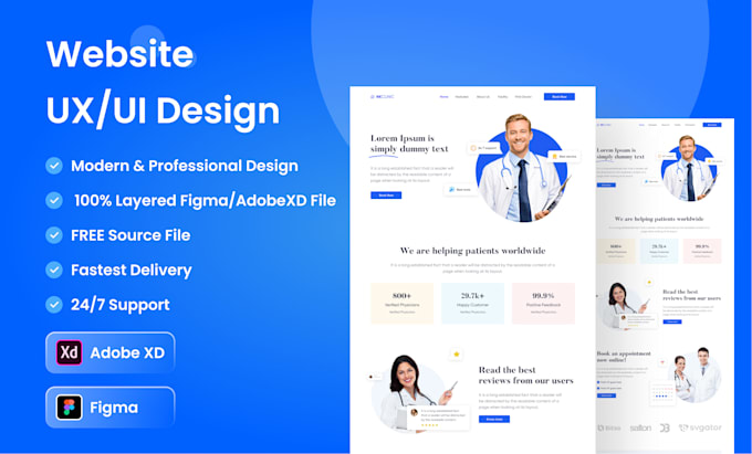 design UI UX for websites or app in adobe xd or figma