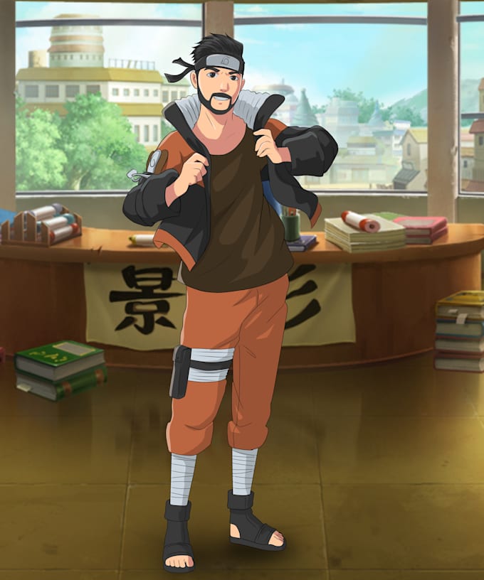 draw you in naruto or boruto style
