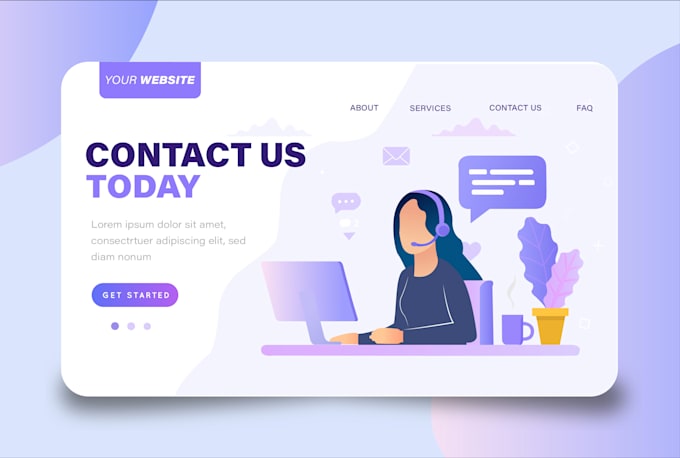 do modern flat illustration for landing page or mobile app