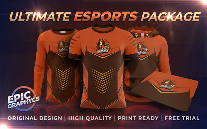 design esports gaming jersey hoodie and jacket package