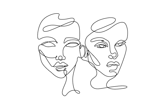 create one line art illustration