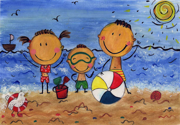 draw cute kids books illustrations