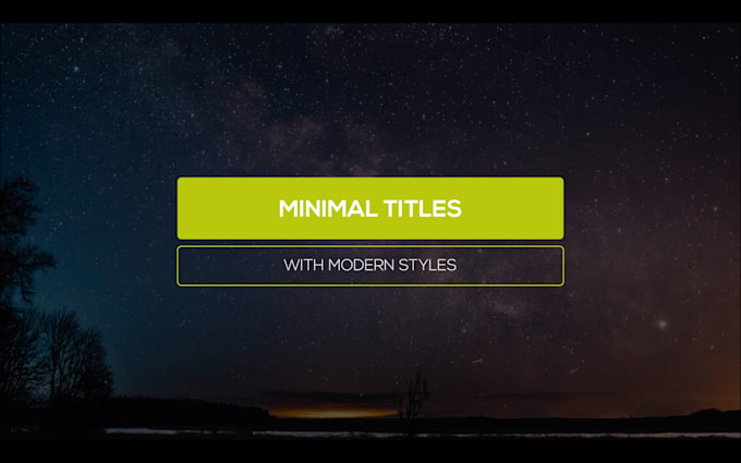 create a modern title for your video in 24 hours