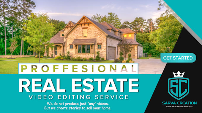 do professional  real estate video editing with in 24 hours