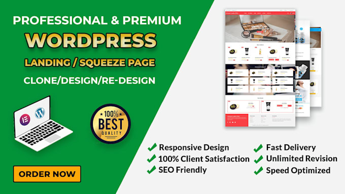 do a responsive landing or squeeze page using elementor pro