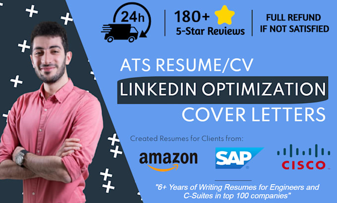 build your ats resume, cover letter, or linkedin in 24 hours