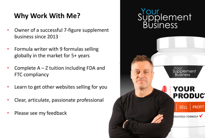 Teach you to launch your own successful supplement business by