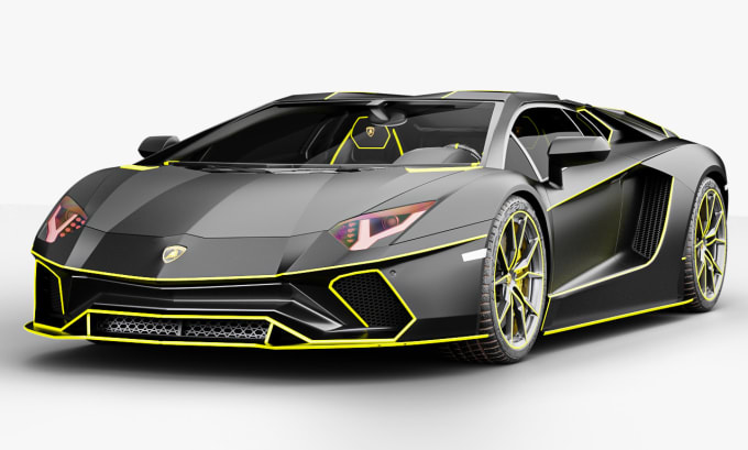 do 3d car modelling with interiors for you