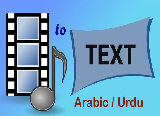 create srt subtitles in urdu, arabic, english