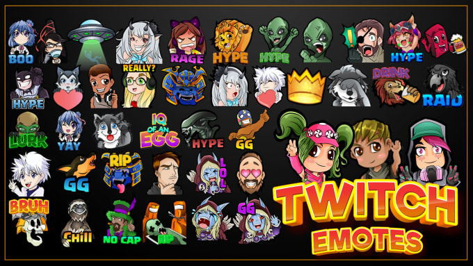 Design Awesome Emotes For Your Twitch Or Discord By Twitchluiz Fiverr