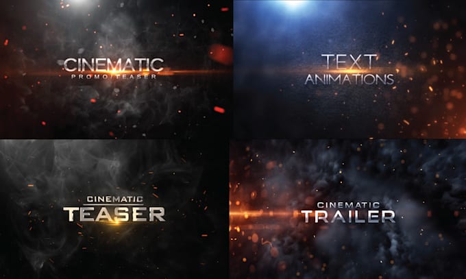 make cinematic intro outro video trailer promo or title sequence