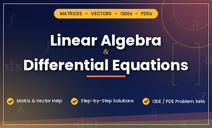 teach linear algebra and differential equations ode and pde