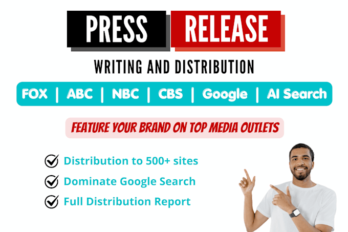 write and distribute your press release to prominent sites