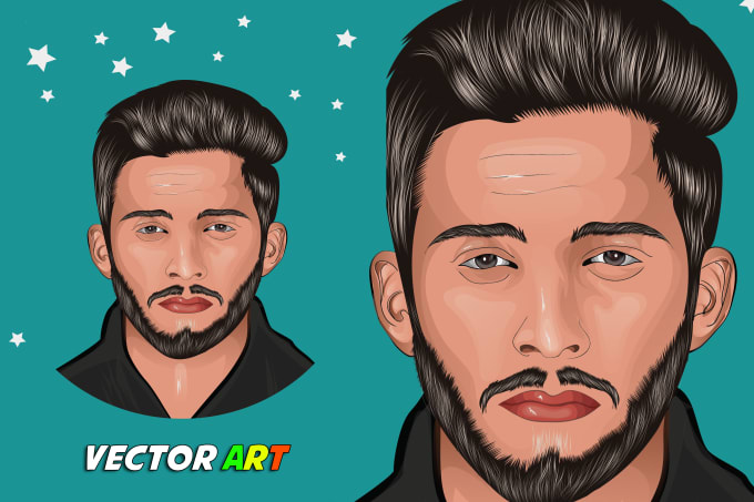 Draw cartoon vector portrait with your face by Saifcreations | Fiverr