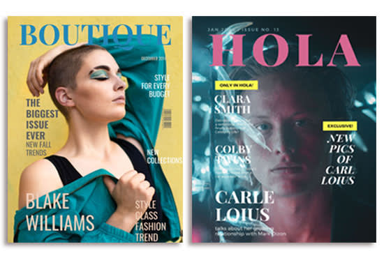 design catchy magazine cover