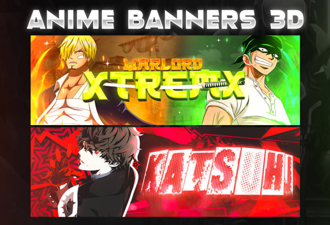 Design Amazing 3d Anime Banner Header With Matching Profile By Tousif Ahmed6 ¡icons e imagenes de animé para compartir con tus amigos o pareja! fiverr