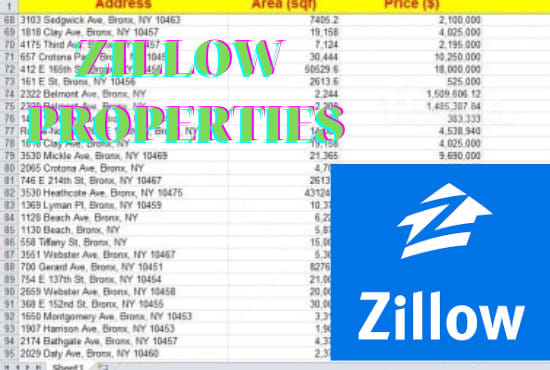 scrape real estate records from zillow