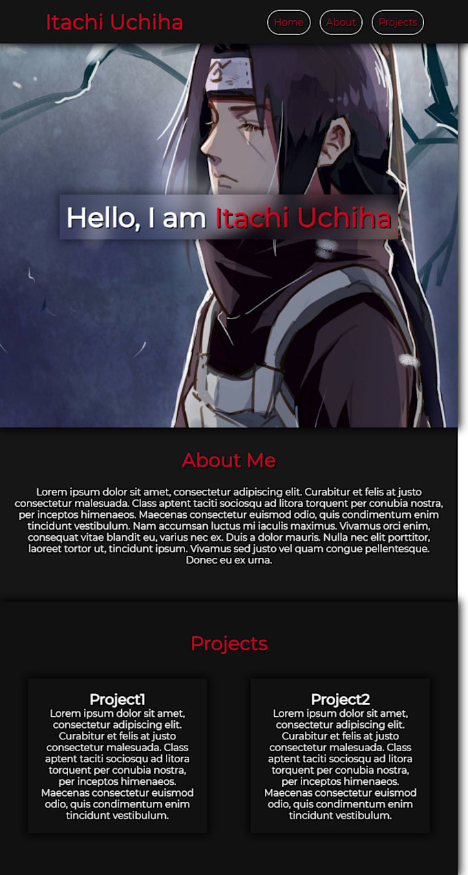 Design a one page html css website with 6 sections by Sp_senpai12 | Fiverr