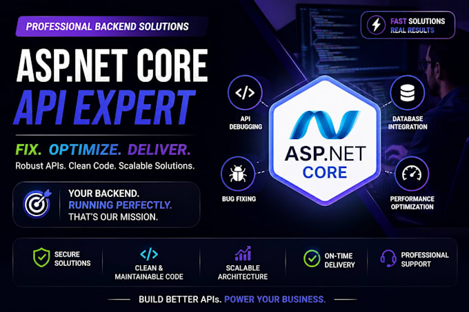 build and optimize asp net core backend apis and systems