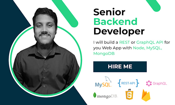 be senior ai rest, graphql backend developer node, firebase