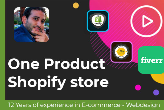 design one product shopify dropshipping store