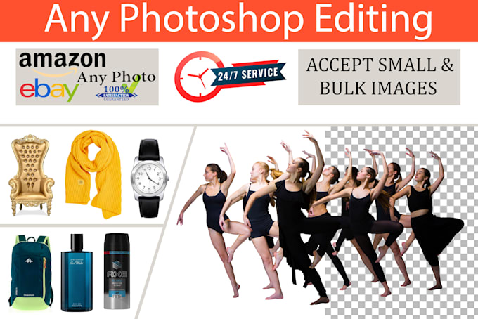 do photoshop bulk image editing and product photo retouching