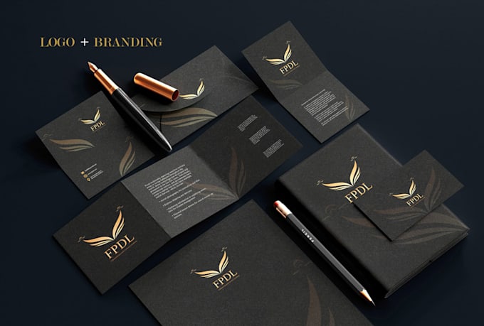 do trendy logo design, business cards and stationery with html email signature