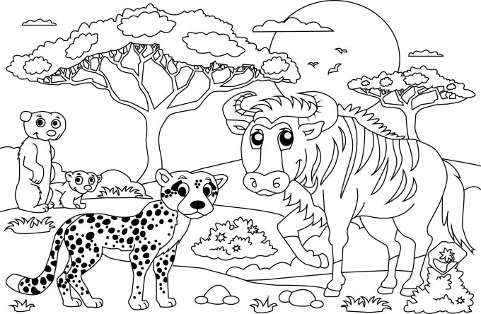 Do unique line art,coloring book pages for kids by Nuruzzaman1622 | Fiverr