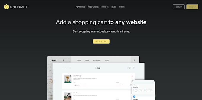integrate snipcart to your existing ecommerce website