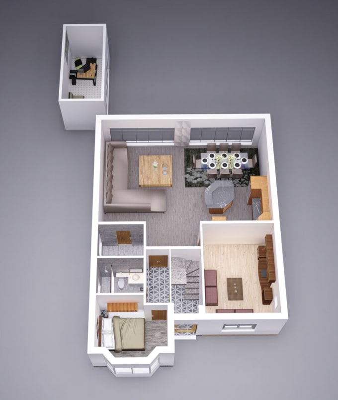 do 3d floor plan render